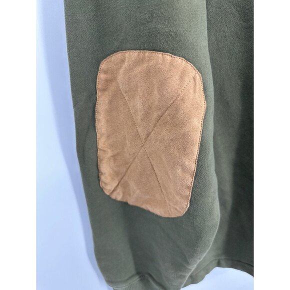 Woolly Dry Goods 1/4 Zip Long Sleeve Elbow Patches Sweatshirt Size XL - Picture 3 of 7